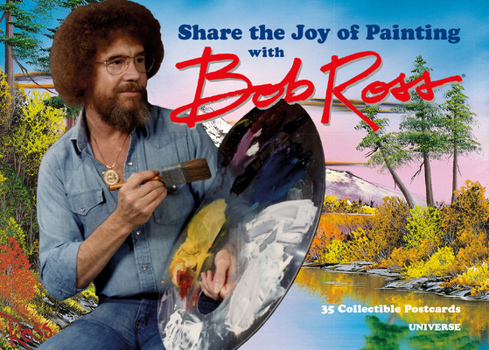 Paperback Share the Joy of Painting with Bob Ross: 35 Postcards Book