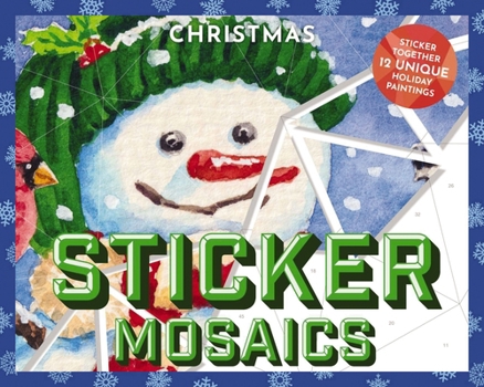 Paperback Sticker Mosaics: Christmas: Puzzle Together 12 Unique Holiday Designs Book