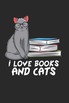 Katze Buch Notizbuch: Katze Lesen Notizbuch f�r B�cher Liebhaber / Notizheft / Notizblock A5 (6x9in) Dotted Notebook / Punkteraster / 120 gepunktete Seiten