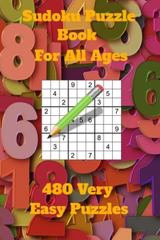 Paperback Sudoku Puzzle Book For All ages - 480 Very Easy Puzzles Book