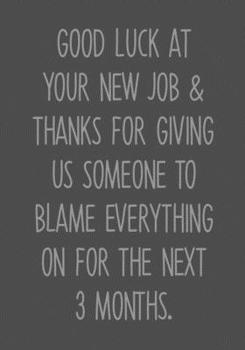 Good Luck At Your New Job & Thanks For Giving Us Someone To Blame Everything On For The Next 3 Months: Funny Going Away Gag Gift For Coworker Notebook ... Lined Journal) (Gag Gifts For Office Workers)