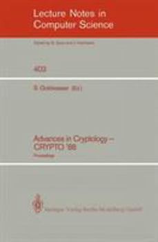 Paperback Advances in Cryptology - Crypto '88: Proceedings Book