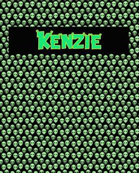 120 Page Handwriting Practice Book with Green Alien Cover Kenzie: Primary Grades Handwriting Book