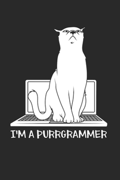 Paperback Purrgrammer Notebook - Programmer Cat Journal Planner Software Engineer: Developer Computer Science Organizer For Men Women Kids Dot Grid Book