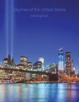 Paperback Skylines Of The United States Coloring Book