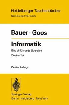 Paperback Informatik: Eine Einfuhrende Ubersicht Zweiter Teil [German] Book