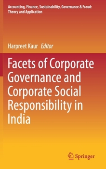 Hardcover Facets of Corporate Governance and Corporate Social Responsibility in India Book