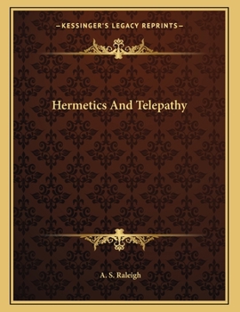 Paperback Hermetics And Telepathy Book