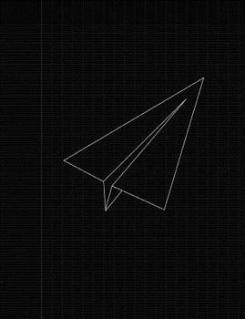 Paperback Black Paper Plane: Notebook has 120 French ruled pages Book