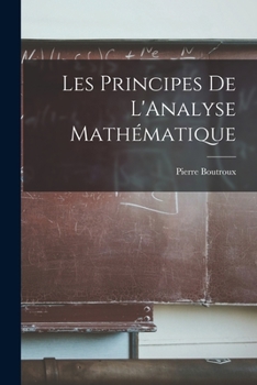 Paperback Les Principes de L'Analyse Mathématique [Catalan] Book