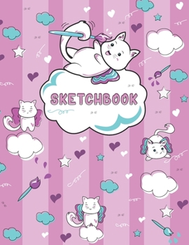 Paperback Sketchbook: 8.5 x 11 Sketch Book for Girls. 100 Blank Pages Notebook for Drawing and Sketching Book