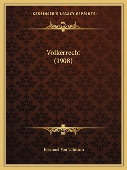 Paperback Volkerrecht (1908) Book
