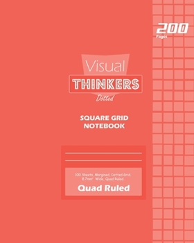 Visual Thinkers Square Grid, Quad Ruled, Composition Notebook, 100 Sheets, Large Size 8 x 10 Inch Pink Cover