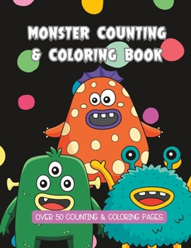 Paperback Monster Counting and Coloring Book