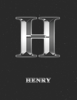 Paperback Henry: 2 Year Weekly Planner with Note Pages (24 Months) - Silver Effect Personalized Custom Letter H Initial First Name - 20 Book