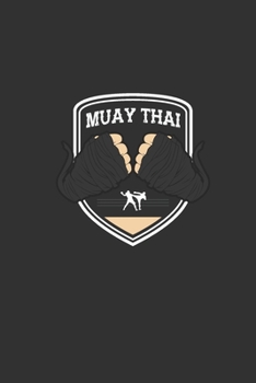 Paperback Muay Thai Hand Wrap Boxing Notebook [Lined] [6x9] [110 pages]: Black Wraps Book