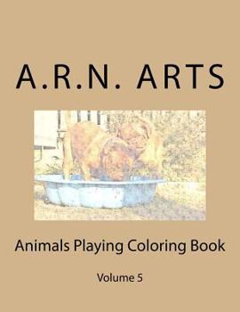 Paperback Animals Playing Coloring Book