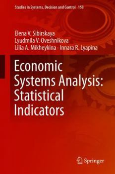Hardcover Economic Systems Analysis: Statistical Indicators Book