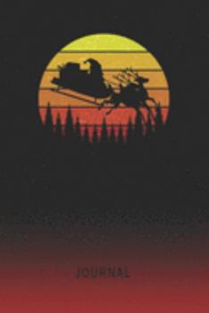 Journal: Blank Reindeer Personal Writing Diary | Old School Retro Vintage Sunset 80s Cover | Daily Journalism Diaries for Journalists & Writers | ... Set Goals & Write about your Life & Interests