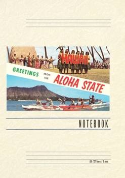 Paperback Vintage Lined Notebook Greetings from the Aloha State Book