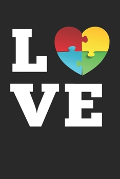 Paperback Love: Autism Awareness Journal / Notebook / Diary Gift - 6"x9" - 120 pages - White Lined Paper - Matte Cover Book
