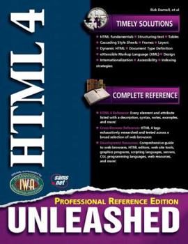 Hardcover HTML 4 Unleashed [With CDROM Containing HTML 4 Tag Reference...] Book
