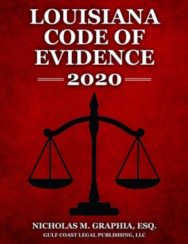 Paperback Louisiana Code of Evidence 2020 Book
