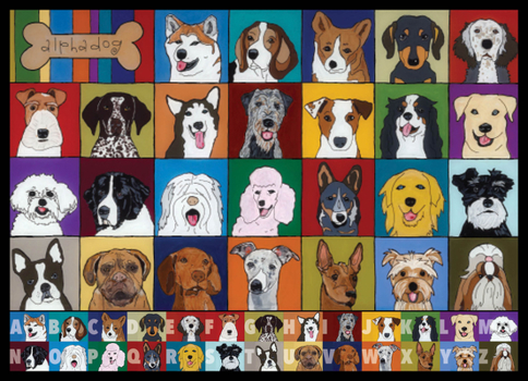 Misc. Alphadogs 1000 Piece Jigsaw Puzzle Book