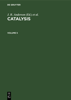 Hardcover Catalysis. Volume 5 Book