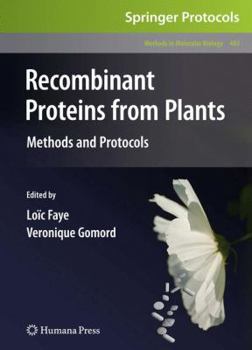 Hardcover Recombinant Proteins from Plants: Methods and Protocols Book