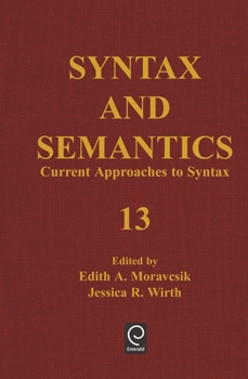 Hardcover Current Approaches to Syntax Book