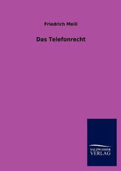 Paperback Das Telefonrecht [German] Book