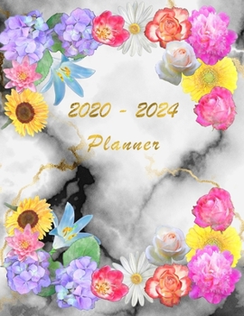 Paperback 2020 - 2024 - Five Year Planner: Agenda for the next 5 Years - Monthly Schedule Organizer - Appointment, Notebook, Contact List, Important date, Month Book