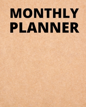 Paperback Monthly Planner: Undated Blank Daily Weekly Monthly Planner, Paper Pages Notebook Kraft Book