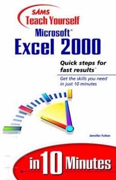 Paperback Sams Teach Yourself Microsoft Excel 2000 in 10 Minutes Book