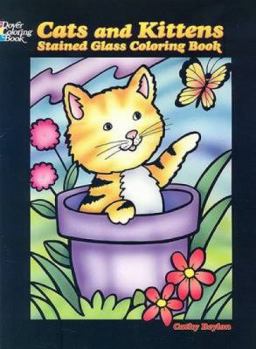 Paperback Cats And Kittens Stained Glass Coloring Book