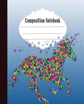 Paperback Composition Notebook: Unicorn Composition Notebook Wide Ruled 7.5 x 9.25 in, 100 pages book for kids, teens, school, students and teachers Book