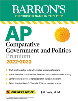 Paperback AP Comparative Government and Politics Premium: 4 Practice Tests + Comprehensive Review + Online Practice Book