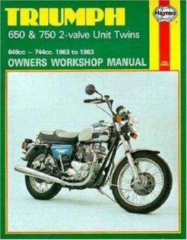 Paperback Triumph 650 and 750 2-Valve Twins Owners Workshop Manual, No. 122: '63-'83 Book