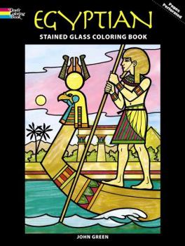 Paperback Egyptian Stained Glass Coloring Book