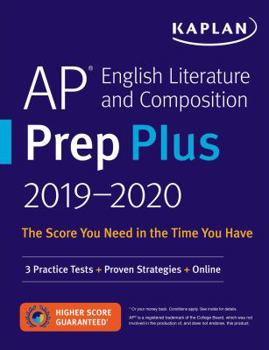 Paperback AP English Literature and Composition Prep Plus 2019-2020: 3 Practice Tests + Study Plans + Targeted Review & Practice + Online Book