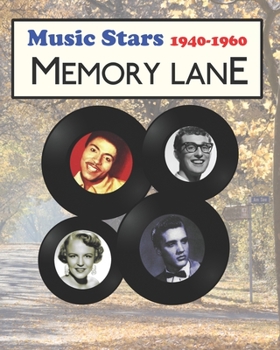 Paperback Music Stars (1940-1960) Memory Lane: large print book for dementia patients Book