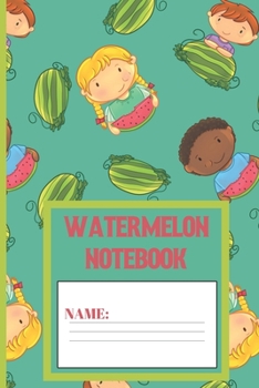 Paperback Watermelon Notebook: Watermelon gifts: cute Keppel Patterned blank Lined notebook/Journal to write in. Book