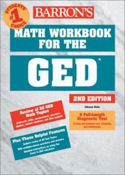 Paperback Math Workbook for the GED (Barron's Math Workbook for the Ged) Book