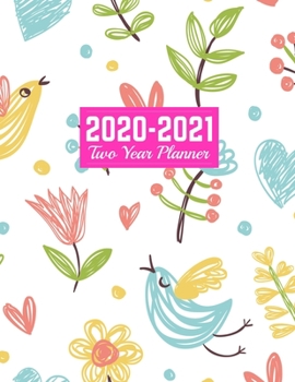 Paperback 2020-2021 Two Year Planner: Nifty Calendar Year Vision Planner (January 2020 - December 2021) - Monthly and Weekly Schedule Organizer and Journal Book