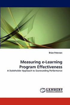 Paperback Measuring E-Learning Program Effectiveness Book