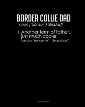 Paperback Border Collie Dad Definition: Menu Planner Book