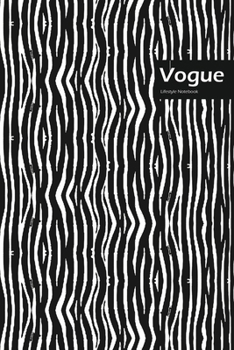 Paperback Vogue Lifestyle, Animal Print, Write-in Notebook, Dotted Lines, Wide Ruled, Medium Size 6 x 9 Inch, 144 Sheets (Black) Book