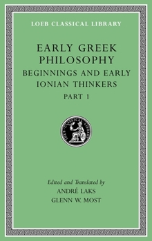 Hardcover Early Greek Philosophy, Volume II: Beginnings and Early Ionian Thinkers, Part 1 Book