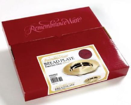 Misc. Supplies Remembranceware: Communion Bread Plate - Brass Finish: Stainless Steel / Holds Up to 500 Pieces of Communion Bread / Works with Bread Plate Insert / F Book